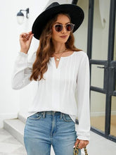 Load image into Gallery viewer, Notched Flounce Sleeve Blouse