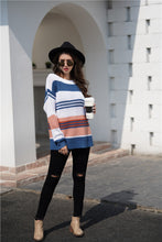 Load image into Gallery viewer, Striped Boat Neck Sweater