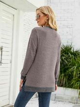 Load image into Gallery viewer, Round Neck Long Sleeve Blouse