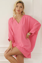Load image into Gallery viewer, V-Neck Batwing Sleeve Mini Dress