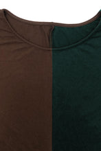 Load image into Gallery viewer, Plus Size Two-Tone Tie Front Top and Pants Set with Pockets