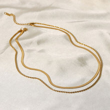 Load image into Gallery viewer, 18K Gold-Plated Double-Layered Necklace