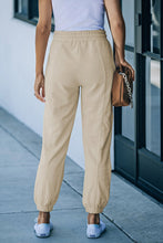 Load image into Gallery viewer, Drawstring Waist Zip Detail Joggers with Pockets