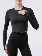 Load image into Gallery viewer, Round Neck Long Sleeve Active T-Shirt