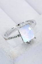 Load image into Gallery viewer, 925 Sterling Silver Square Moonstone Ring