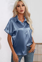 Load image into Gallery viewer, Collared Neck Short Sleeve Shirt