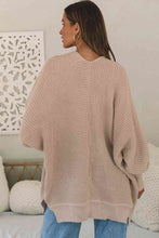 Load image into Gallery viewer, Open Front Slit Long Sleeve Cardigan