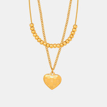 Load image into Gallery viewer, Heart Pendant Double-Lrayed Necklace