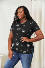 Load image into Gallery viewer, Double Take Dandelion Print Round Neck T-Shirt