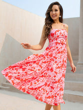 Load image into Gallery viewer, Floral Spaghetti Strap Tiered Dress