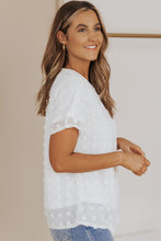 Load image into Gallery viewer, Swiss Dot Round Neck Blouse