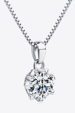 Load image into Gallery viewer, 1 Carat Moissanite Pendant Platinum-Plated Necklace