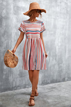 Load image into Gallery viewer, Striped Round Neck Dress