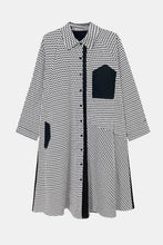 Load image into Gallery viewer, Printed Two-Tone Button Down Shirt Dress