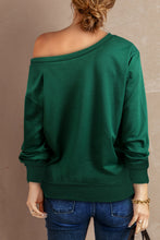 Load image into Gallery viewer, Boat Neck Long Sleeve Sweatshirt