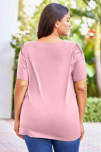 Load image into Gallery viewer, Plus Size Square Neck Puff Sleeve Tee