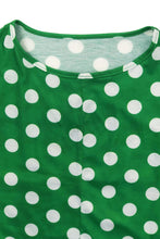 Load image into Gallery viewer, Plus Size Polka Dot Round Neck Top and Wide Leg Pants Set