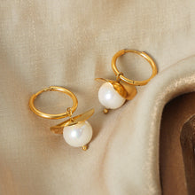 Load image into Gallery viewer, 18K Gold-Plated Bead Dangle Earrings