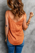 Load image into Gallery viewer, Button Front Plunge Spaghetti Strap Cami