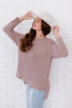 Load image into Gallery viewer, Jodifl Stay Awhile Full Size Run Waffle Knit Tee
