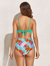 Load image into Gallery viewer, Floral Crisscross Three-Piece Swim Set