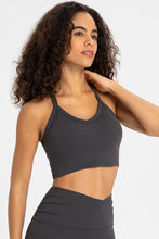 Load image into Gallery viewer, Crisscross Back V-Neck Sports Bra