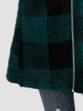 Load image into Gallery viewer, Plaid Zip Up Hooded Jacket with Pockets