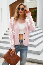 Load image into Gallery viewer, Flower Pattern Button Front Cardigan