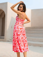 Load image into Gallery viewer, Floral Spaghetti Strap Tiered Dress
