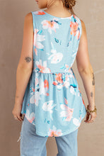 Load image into Gallery viewer, Floral Peplum Tank Top