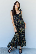 Load image into Gallery viewer, Doublju In The Garden Ruffle Floral Maxi Dress in Black Yellow Floral