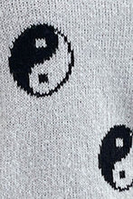 Load image into Gallery viewer, Graphic Mock Neck Dropped Shoulder Sweater