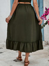 Load image into Gallery viewer, Ruffled Elastic Waist Midi Skirt