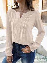 Load image into Gallery viewer, Notched Flounce Sleeve Blouse