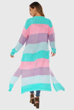 Load image into Gallery viewer, Color Block Long Sleeve Pocketed Cardigan