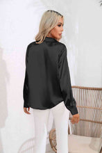 Load image into Gallery viewer, Lapel Collar Button Up Long Sleeve Shirt