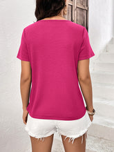 Load image into Gallery viewer, Lace Trim Contrast Waffle-Knit Top