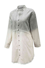 Load image into Gallery viewer, Two-Tone Raw Hem Denim Dress