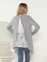 Load image into Gallery viewer, Floral Open Front Long Sleeve Cardigan