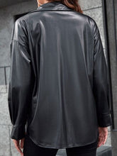 Load image into Gallery viewer, Plaid Button Up Dropped Shoulder Jacket