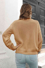 Load image into Gallery viewer, Cable-Knit Turtleneck Sweater