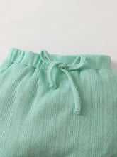 Load image into Gallery viewer, Baby Girl Waffle-Knit Tie-Shoulder Top and Shorts Set