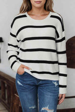 Load image into Gallery viewer, Striped Drop Shoulder Sweater