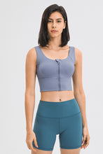 Load image into Gallery viewer, Zipper Front Sport Tank Top
