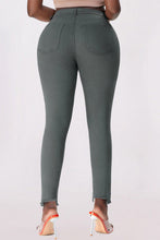 Load image into Gallery viewer, Button Fly Hem Detail Skinny Jeans