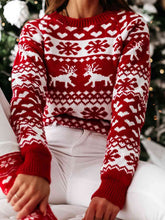 Load image into Gallery viewer, Christmas Theme Round Neck Sweater