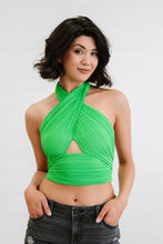 Load image into Gallery viewer, Glam À La Mode Tie-Back Halter Crop Top
