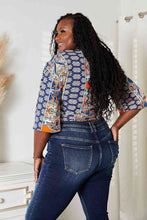 Load image into Gallery viewer, Double Take Tie Hem V-Neck Three-Quarter Sleeve Blouse