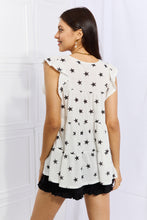 Load image into Gallery viewer, Heimish Shine Bright Full Size Butterfly Sleeve Star Print Top