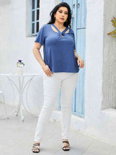Load image into Gallery viewer, Plus Size Cutout Short Sleeve Top